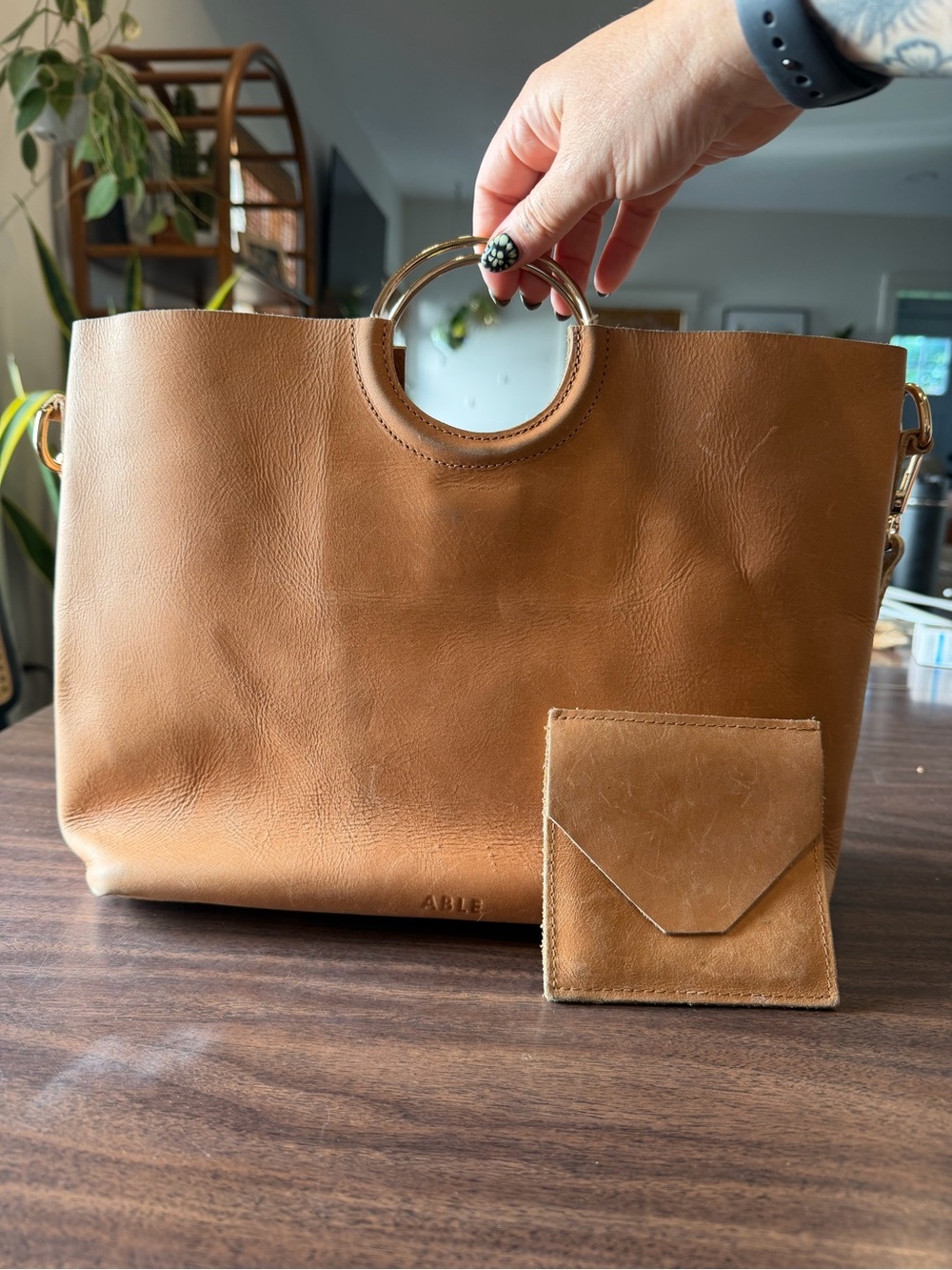 ABLE Soft-grain Leather Tote Purse and Wallet